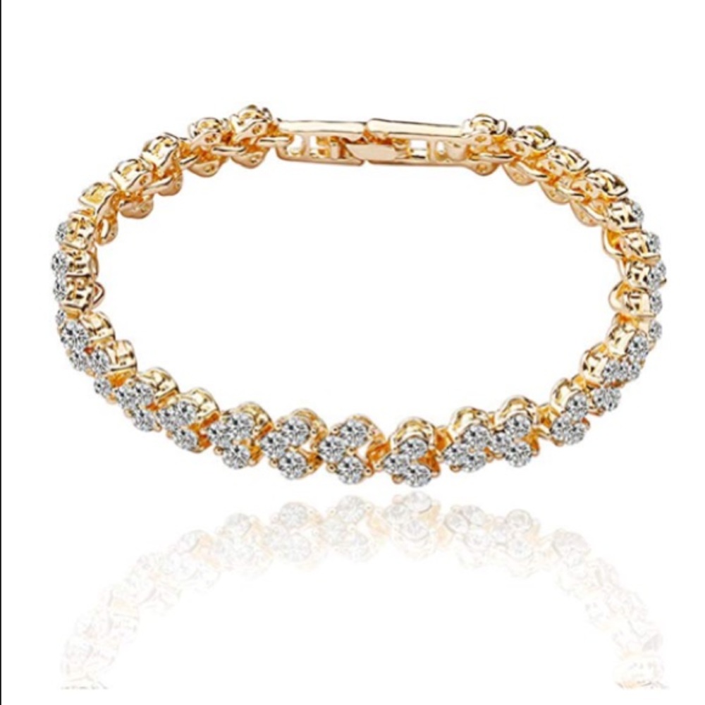 Tennis Bracelet Hand Chain 6.5"